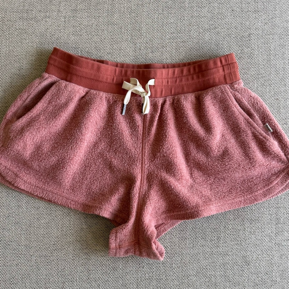 Women's Rust Colored Fleece Shorts